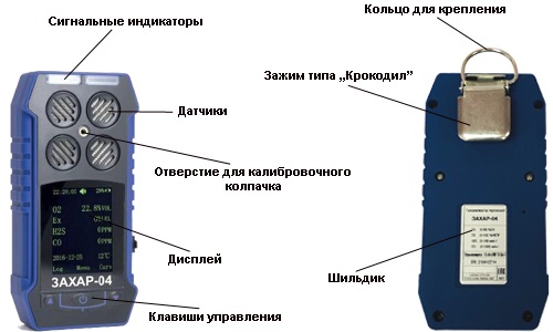 Конструкция газоанализатора ЗАХАР-04